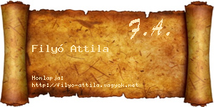 Filyó Attila névjegykártya